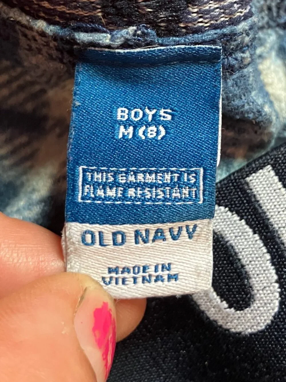 Old Navy Boys Flame Resistant Fleece Pajama Pants | Size Medium (8) | Blue Plaid